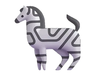 🦓 zebra, animal, cartoon, horse, striped, mammal telegram sticker