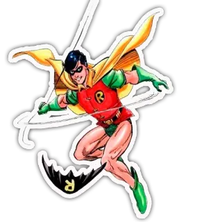 👲 Robin ロビン, DCコミックス, スーパーヒーロー, コミック, キャラクター, ステッカー telegram sticker