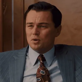 🙁 Leonardo DiCaprio actor, hombre, retrato, famoso, película, cine telegram sticker