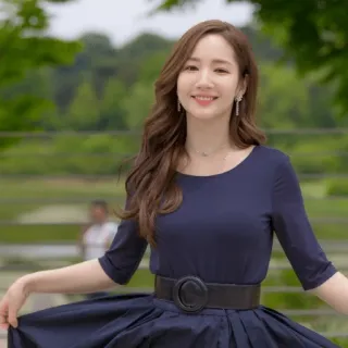 😍 wanita, senyum, gaun, mode, gaya, kecantikan, Korea, aktris telegram sticker