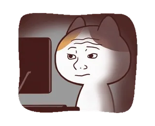 ๐ฟ gatto, computer, meme, animale, digitando, internet whatsapp sticker