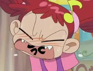 😡 うっ anime, expression, sweat, frustration, cartoon telegram sticker