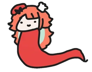 🪱 cartoon, character, cute, orange, illustration, digital art telegram sticker