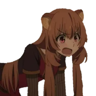 😡 Raphtalia The Rising of the Shield Hero Anime, Raphtalia, Tanuki, Carina, Ragazza, Orecchie, The Rising of the Shield Hero telegram sticker