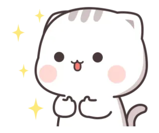 😺 gato, lindo, animal, pegatina, feliz, estrellas telegram sticker