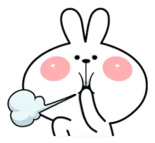 🙊 кролик, милый, мультяшный, злой, пар telegram sticker