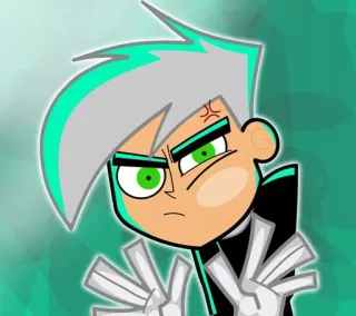 🦸‍♂ Danny Phantom cartoon, ghost, superhero, nickelodeon, anger telegram sticker