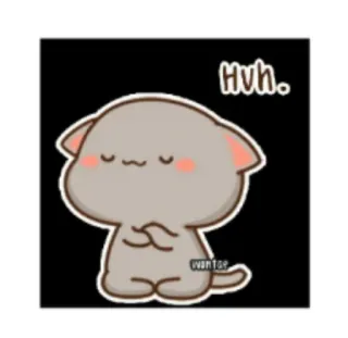 😏 Hvh. cat, cute, sticker, animal whatsapp sticker