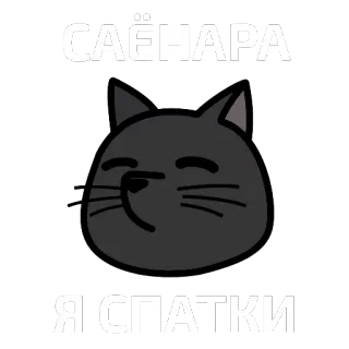 🐱 САЕНАРА
Я СПАТКИ gato, dormindo, texto, russo, adeus, sono telegram sticker