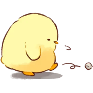 😕 pintinho, pássaro, fofo, animal, desenho animado whatsapp sticker