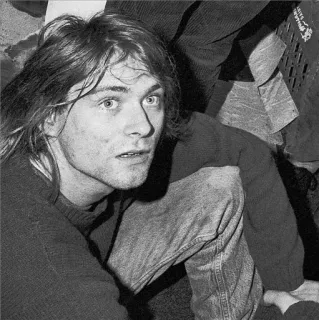 ⚡ Kurt Cobain kurt cobain, nirvana, musiker, sänger, songwriter, grunge telegram sticker