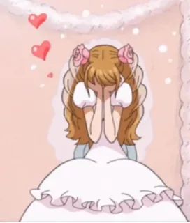 😳 невеста, свадьба, любовь, мультфильм, аниме, сердца, розы telegram sticker
