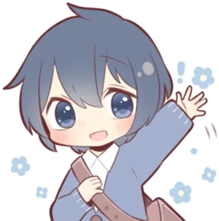 👋 Аниме, Чиби, Милый, Персонаж, Мультфильм telegram sticker
