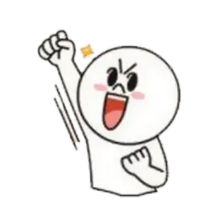 ✊ Мультфильм, Эмодзи, Праздник, Эмоция, Восторг, Персонаж telegram sticker