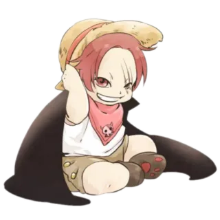 😁 Shanks One Piece Shanks, One Piece, anime, manga, chibi, character, pirate telegram sticker