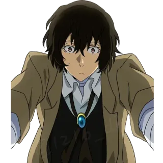 😳 Osamu Dazai Bungo Stray Dogs Anime, Personagem, Mangá, Bungo Stray Dogs, Osamu Dazai, Dazai telegram sticker