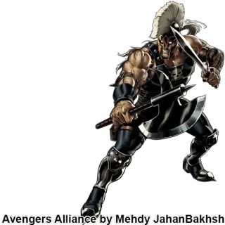 👊 Avengers Alliance fantasy, armor, weapons, muscular, warrior telegram sticker