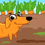 👍 Hund, Cartoon, Tier, Karotte, Garten telegram sticker