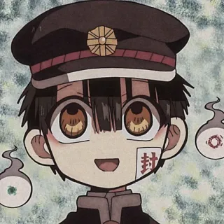 🏮 Hanako-kun Toilet-bound Hanako-kun anime, personaje, Hanako-kun, lindo, fantasma, escuela, uniforme, manga telegram sticker