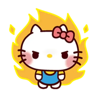 😠 Hello Kitty Hello Kitty, angry, cartoon, cute, Sanrio telegram sticker