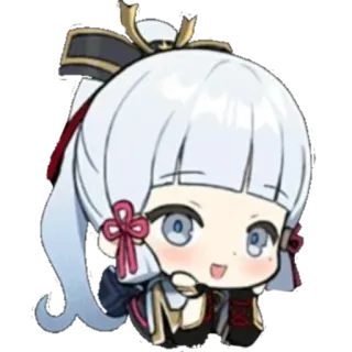 ☺️ Ayaka Genshin Impact Anime, Chica, Genshin Impact, Ayaka, Chibi, Lindo, Videojuego telegram sticker