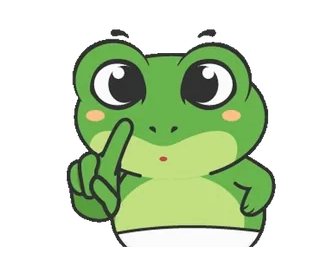 ❌ katak, imut, kartun, binatang, kawaii, hijau telegram sticker