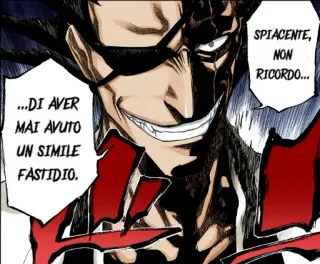 🤗 SPIACENTE, NON RICORDO...
...DI AVER MAI AVUTO UN SIMILE FASTIDIO. anime, manga, komiks, uśmiechnięty whatsapp sticker
