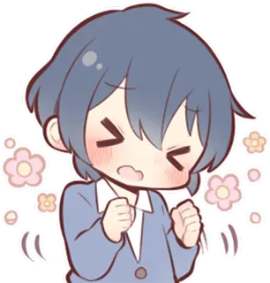 😳 Чиби, Аниме, Милый, Парень, Персонаж, Каваий telegram sticker