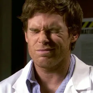 😑 Dexter Morgan Dexter Dexter, Serie TV, Crimen, Asesino en serie, Michael C. Hall telegram sticker