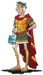 😎 Utopia romano, utopia, desenho animado, personagem, antigo, banda desenhada whatsapp sticker