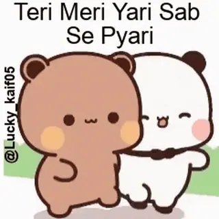 💞 Teri Meri Yari Sab
Se Pyari ours, amitié, mignon, dessin animé telegram sticker