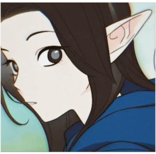 🧝‍♀️ elf, anime, portrait, illustration whatsapp sticker