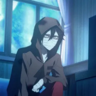 🦇 Zack Foster Angels of Death Anime, Perban, Hoodie, Horor, Zack Foster, Angels of Death telegram sticker