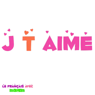 😍 Je t'aime amor, francés, corazones, romance whatsapp sticker