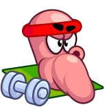 💪 벌레, 역도, 운동, 만화, 아령, 피트니스 telegram sticker