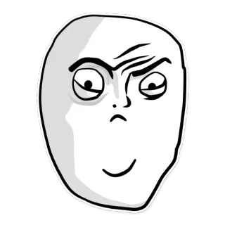 🙁 meme, internet, smug, face telegram sticker