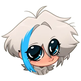 🥺 anime, cartoon, chibi, cute, character, sticker telegram sticker
