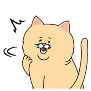 😯 cat, animal, cartoon, cute, illustration, sticker telegram sticker