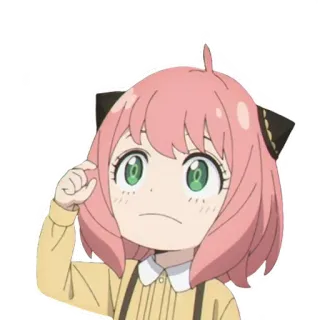 🙁 Anya Forger Spy × Family anya forger, spy x family, anime, manga, kartun whatsapp sticker