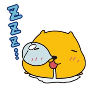 😴 zzz... sonolento, dormindo, desenho animado, animal, zzz, fofo telegram sticker