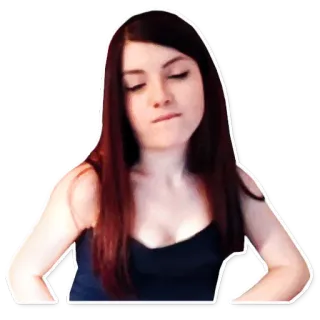 😝 donna, ragazza, ritratto, persona, femmina, bruna, capelli lunghi telegram sticker