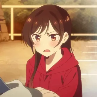 🤎 Chizuru Ichinose Rent-A-Girlfriend anime, rent a girlfriend, chizuru ichinose, manga, cute, kawaii, cartoon telegram sticker