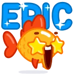 🤩 EPIC ryba, epicki, złota rybka, gwiazdy, iskra telegram sticker