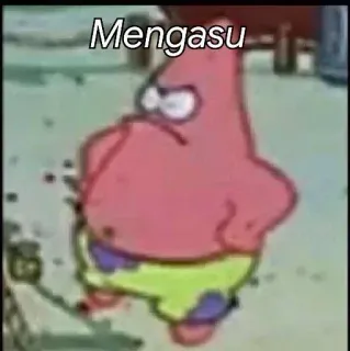 ◾ Patrick Star Spongebob Squarepants Mengasu Cartone animato, Patrick, Spongebob, Stella, Arrabbiato telegram sticker