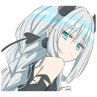 😒 Anime, Meisje, Schattig, Kawaii, Manga, Chibi telegram sticker