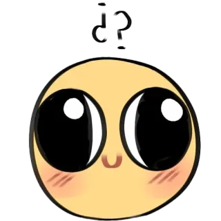 😕 ¿? question, emoji, expression, confused, kawaii telegram sticker