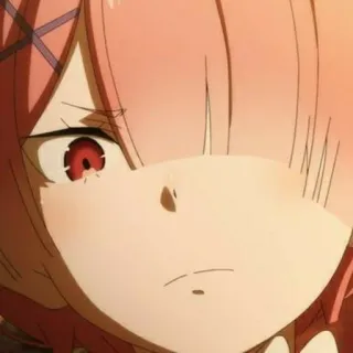 🍓 Ram Re:Zero Anime, Ram, Re Zero, Pelo rosa, Chica whatsapp sticker