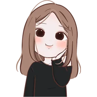 🙂 cartoon, vrouw, meisje, sticker, leuk, personage telegram sticker