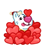 🥰 мультфильм, собака, сердце, любовь, милый, животное telegram sticker