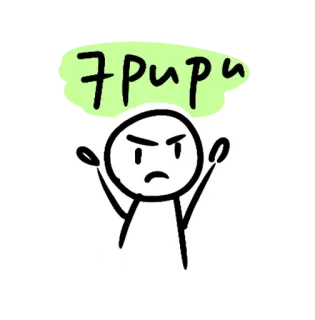 😡 7 pupu monigote, enojado, molesto, dibujos animados whatsapp sticker
